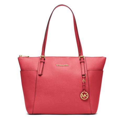 michael kors jet set travel large ew tote|Michael Kors saffiano leather tote.